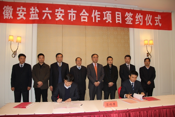 公司與六安市政府簽署集中示范園區(qū)項目合作協(xié)議