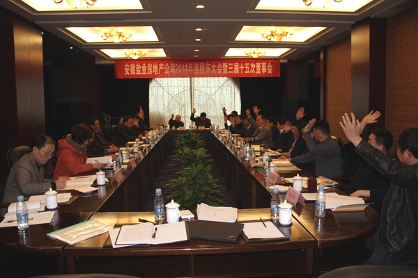 公司召開(kāi)2014年度股東大會(huì)暨三屆十五次董事會(huì)議