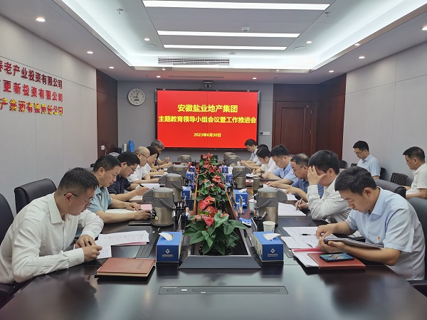 安徽鹽業(yè)地產(chǎn)集團(tuán)召開(kāi)學(xué)習(xí)貫徹習(xí)近平新時(shí)代中國(guó)特色社會(huì)主義思想主題教育領(lǐng)導(dǎo)小組會(huì)議暨工作推進(jìn)會(huì)